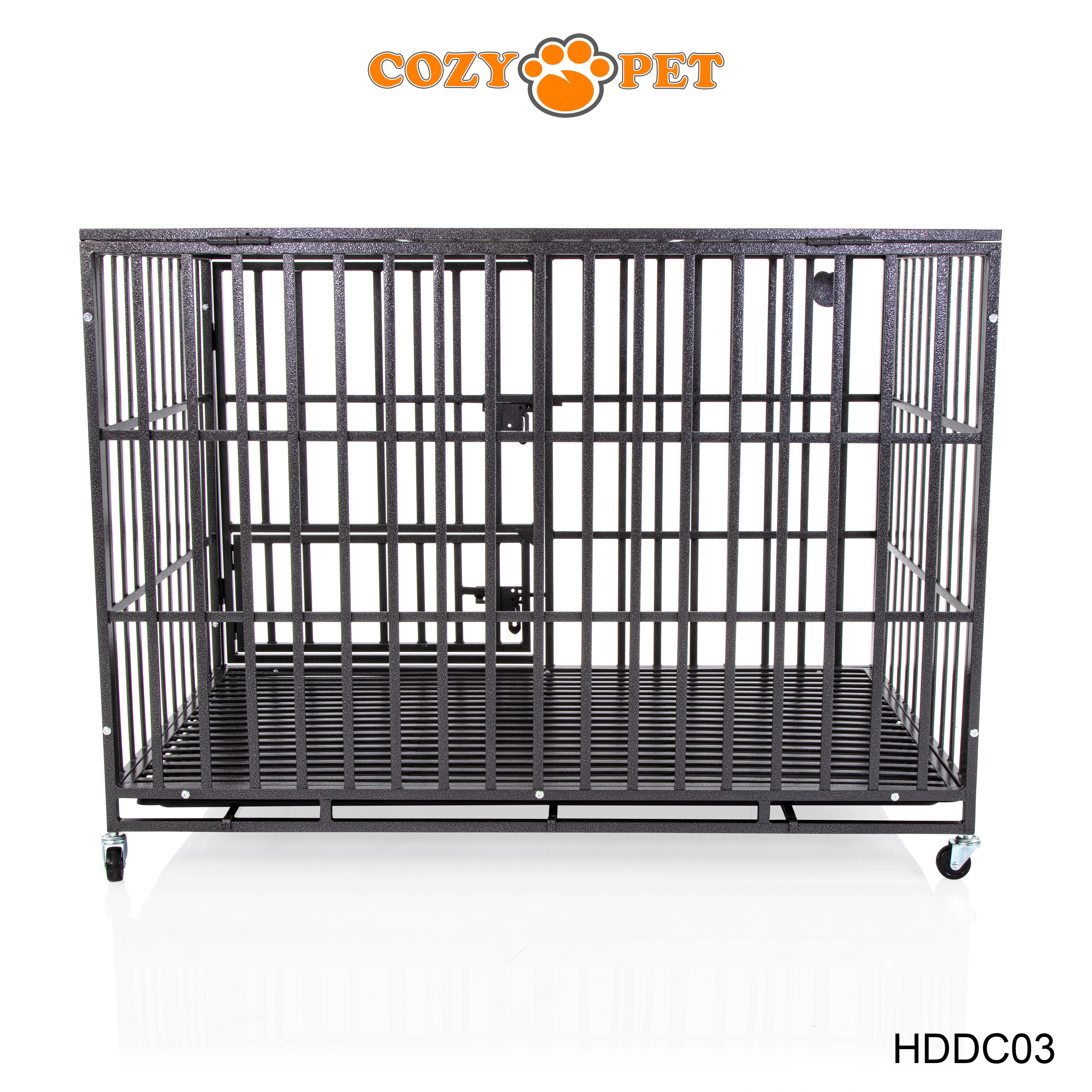 Heavy Duty Dog Cage 49" XL By Cozy Pet Steel Crate Vet Groomers Commercial Use Kennel HDDC03