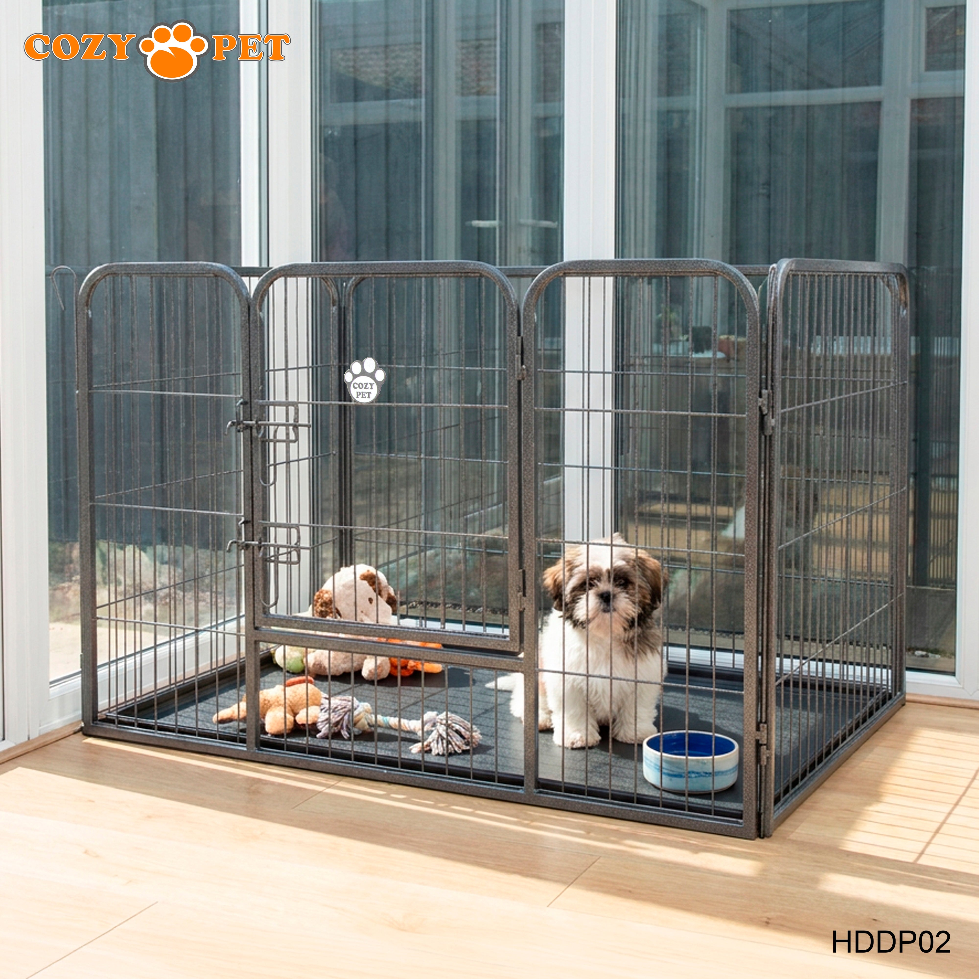 Cozy Pet Heavy Duty Playpen with ABS Tray 70cm Tall Puppy Playpen Dog Crate Model HDDP02
