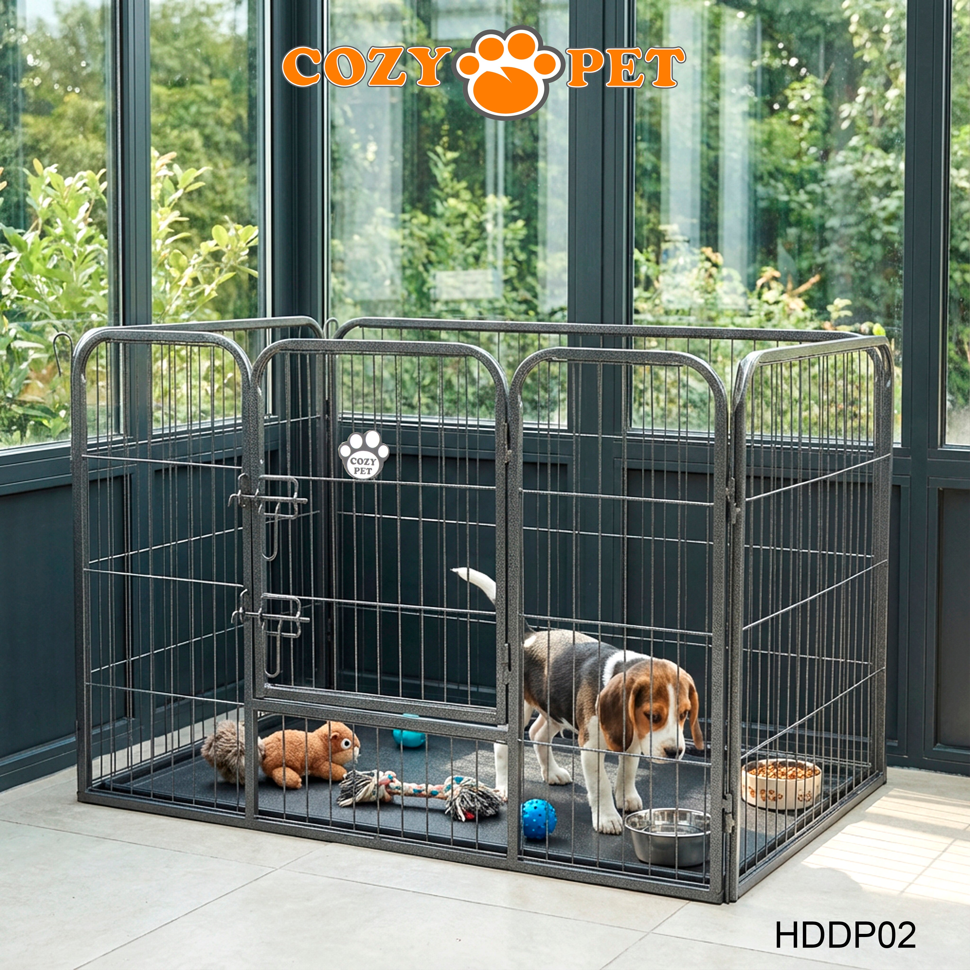 Cozy Pet Heavy Duty Playpen with ABS Tray 70cm Tall Puppy Playpen Dog Crate Model HDDP02