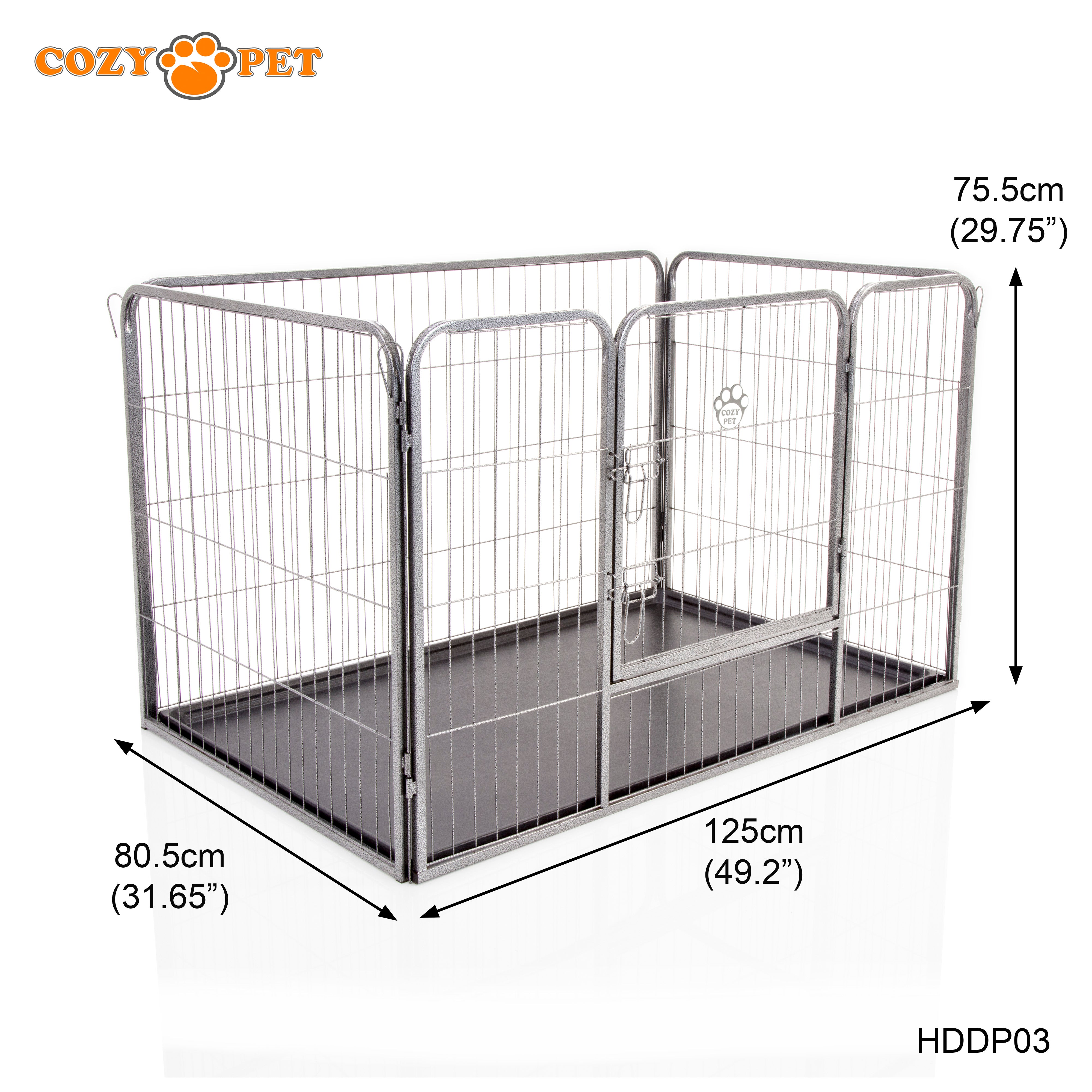 Cozy Pet Heavy Duty Playpen with ABS Tray 75.5cm Tall Puppy Playpen Dog Crate Model HDDP03