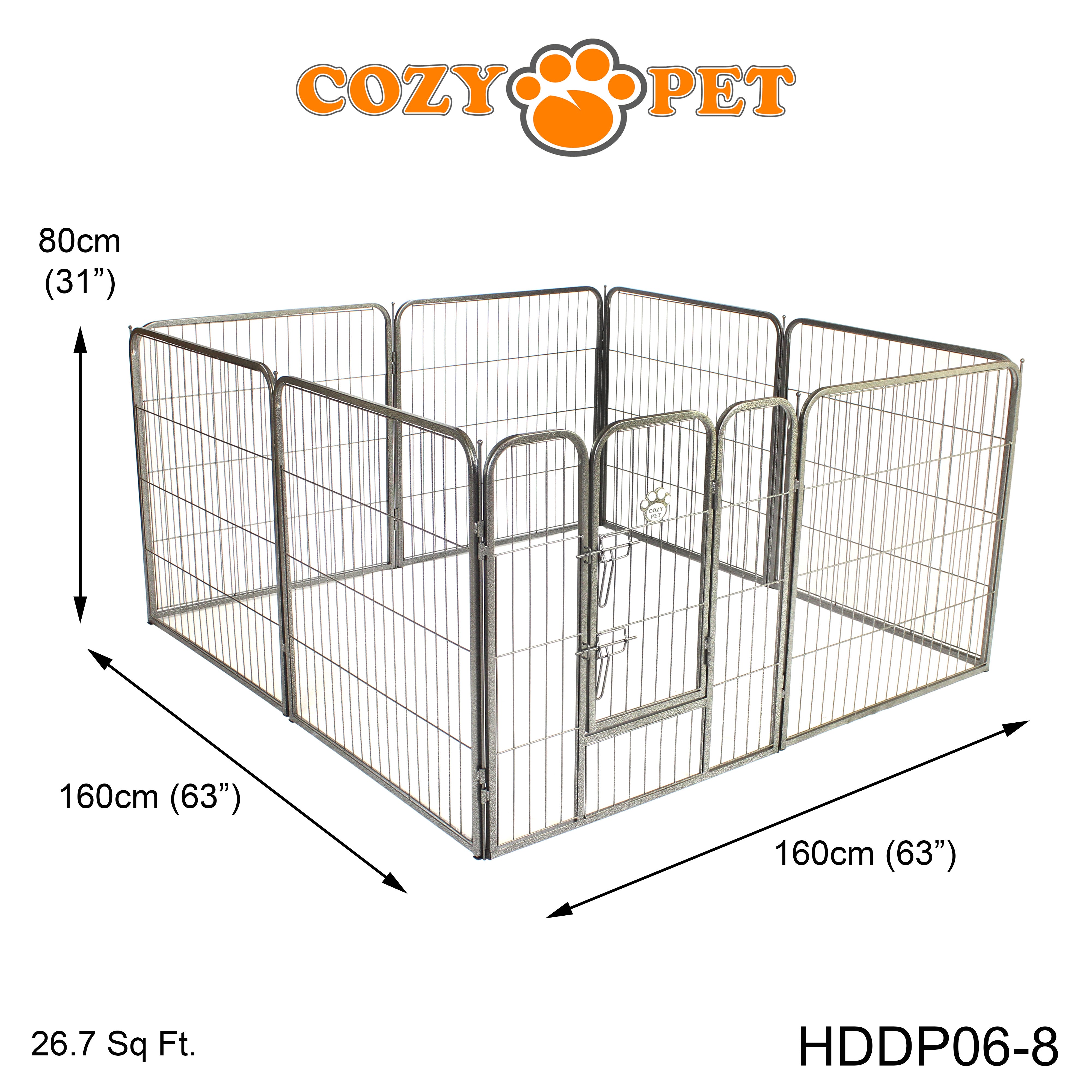 Heavy Duty Playpen 8-Sided 80cm Tall by Cozy Pet Model HDDP06-8