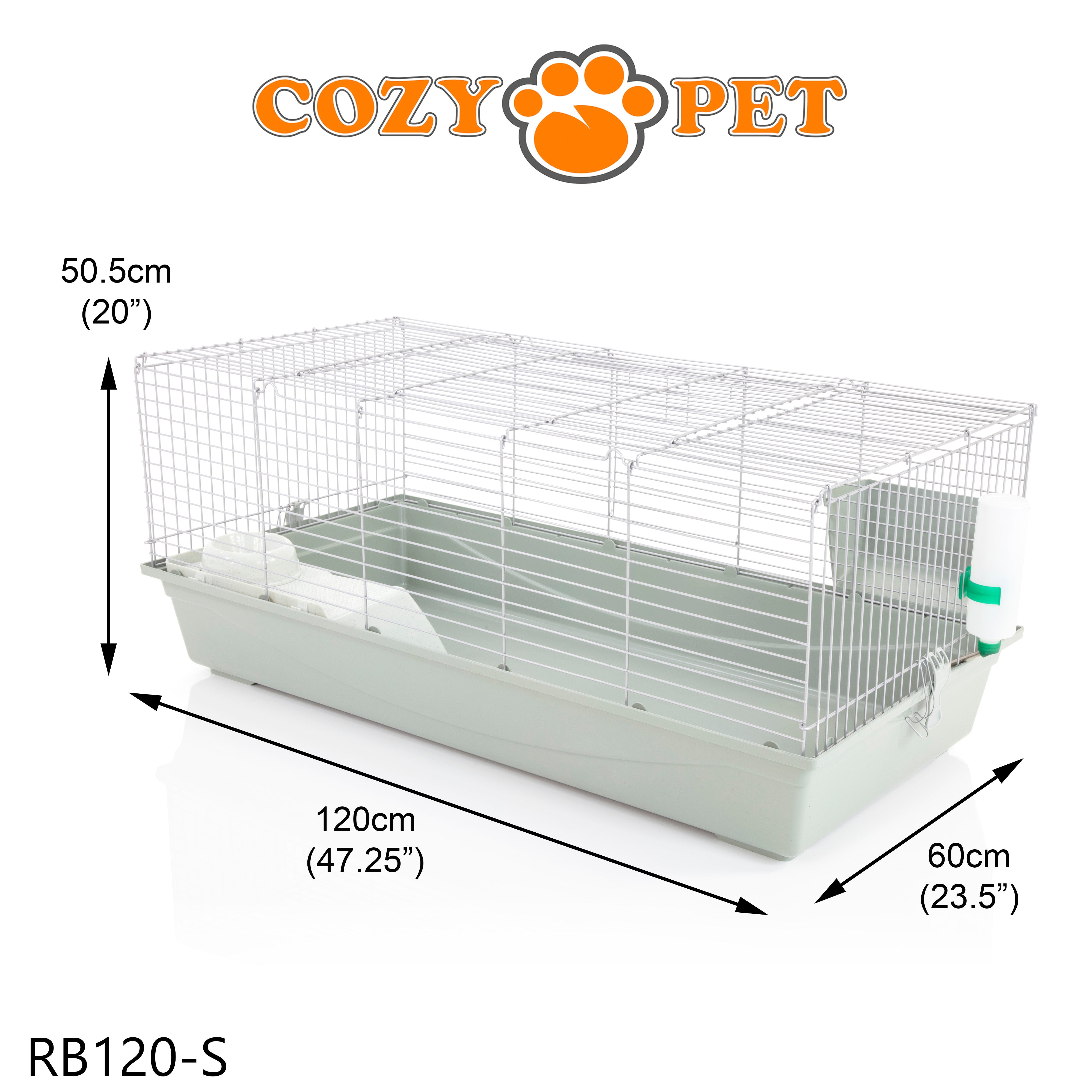 Rabbit Guinea Pig Indoor Cage with Stand by Cozy Pet 120cm for Rat, Chinchilla, Small Animals Hutch Model: RB120-S + RB120-ST