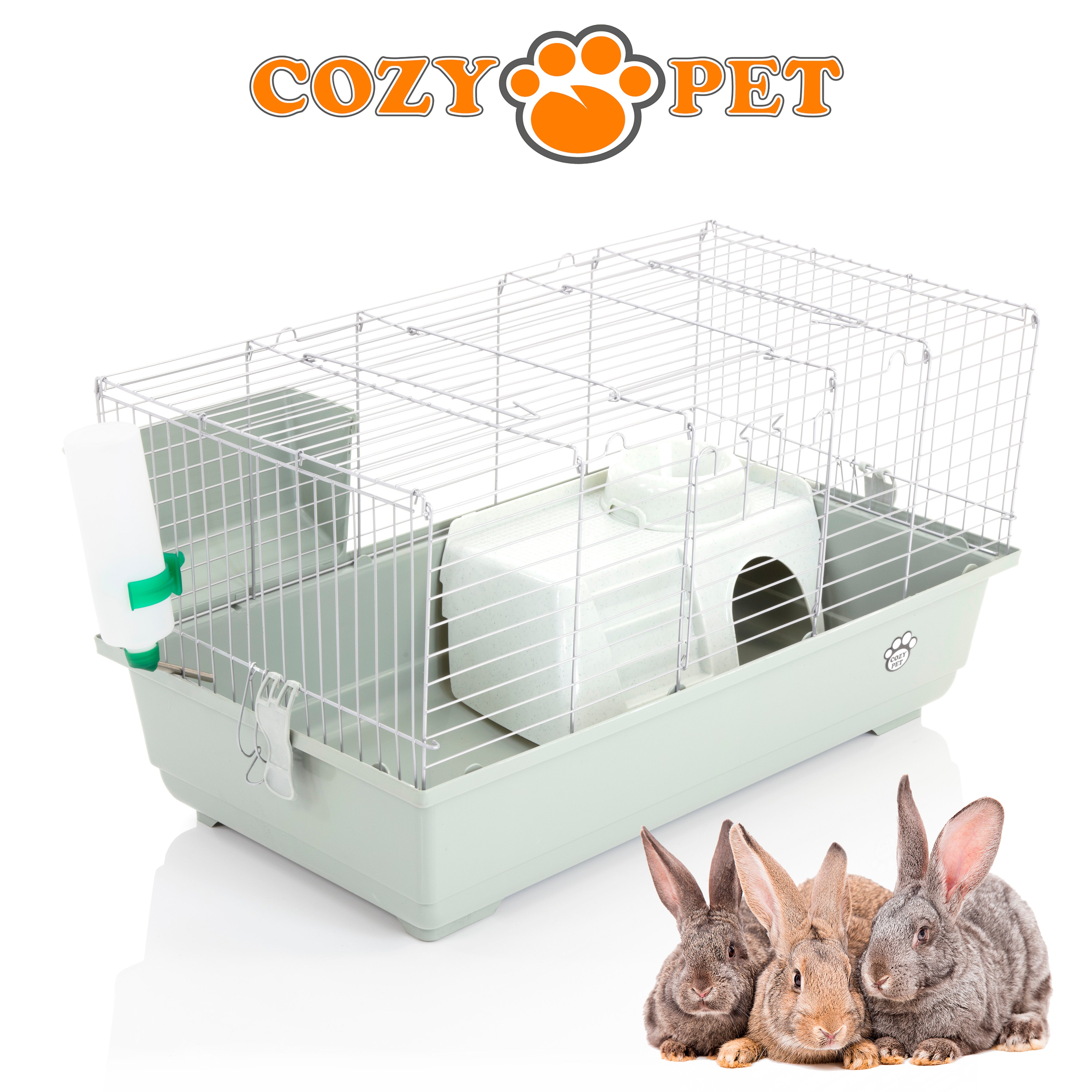 Rabbit Guinea Pig Indoor Cage by Cozy Pet 80cm for Rat, Chinchilla, Small Animals Hutch Model: RB80-S