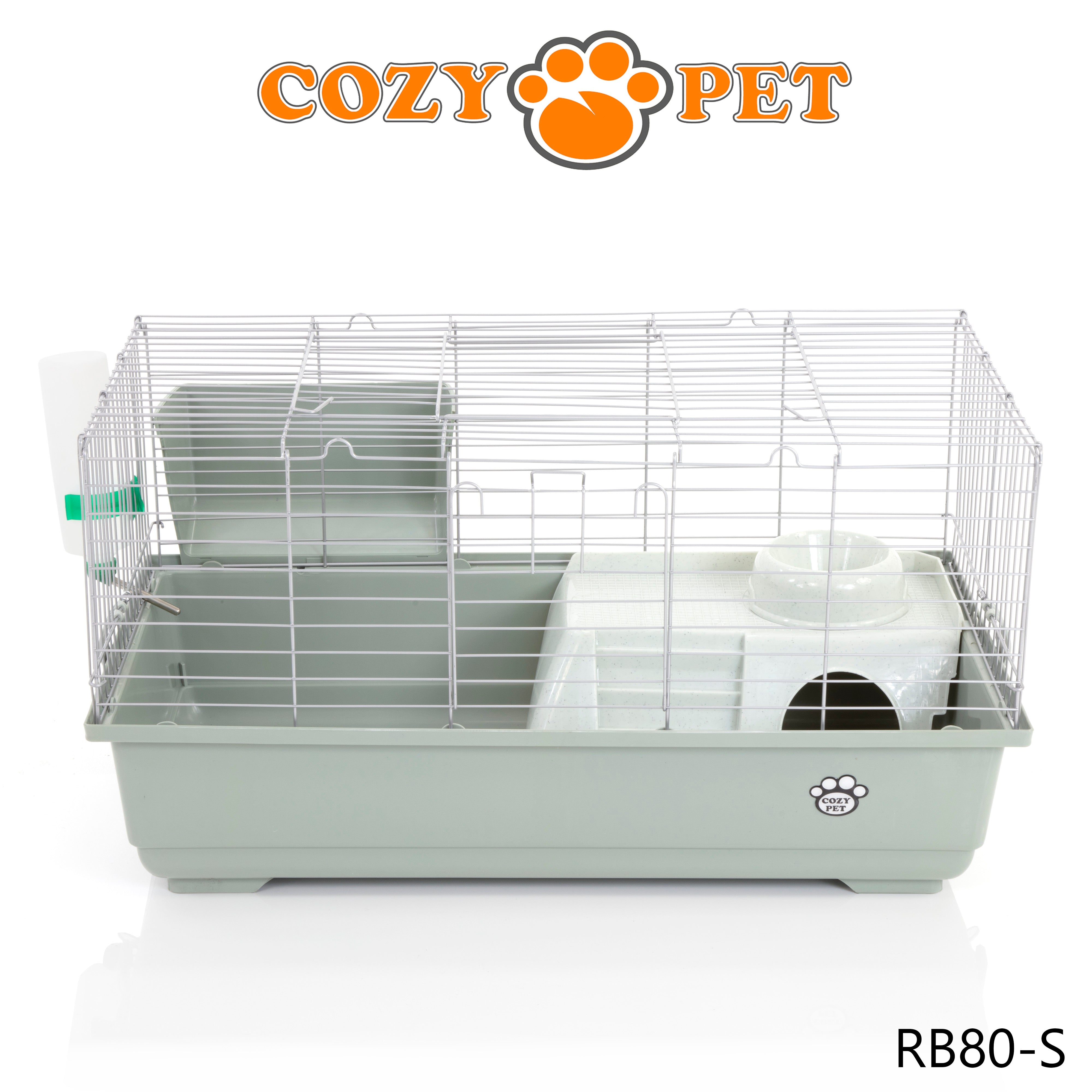 Rabbit Guinea Pig Indoor Cage by Cozy Pet 80cm for Rat, Chinchilla, Small Animals Hutch Model: RB80-S