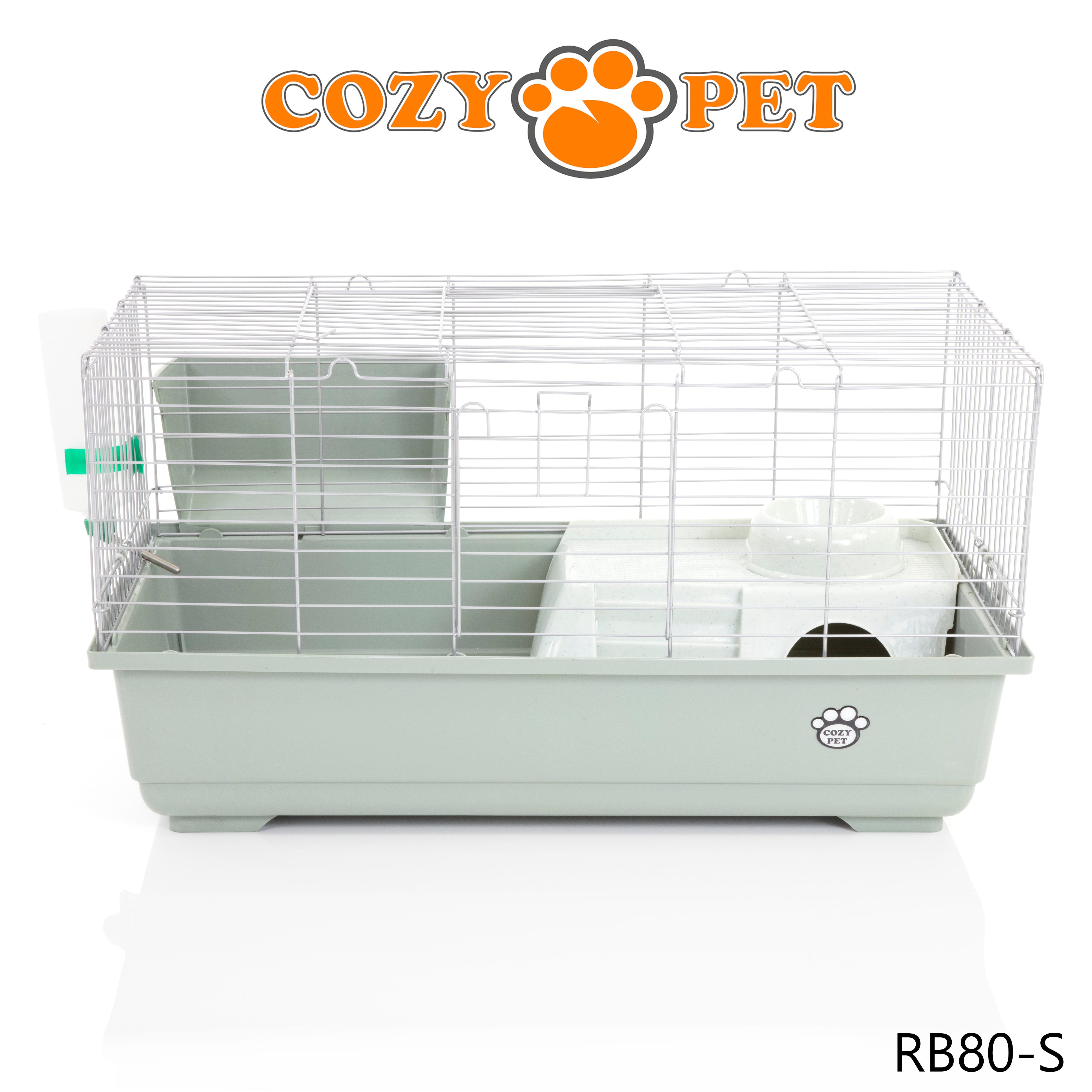 Rabbit Guinea Pig Indoor Cage by Cozy Pet 80cm for Rat, Chinchilla, Small Animals Hutch Model: RB80-S