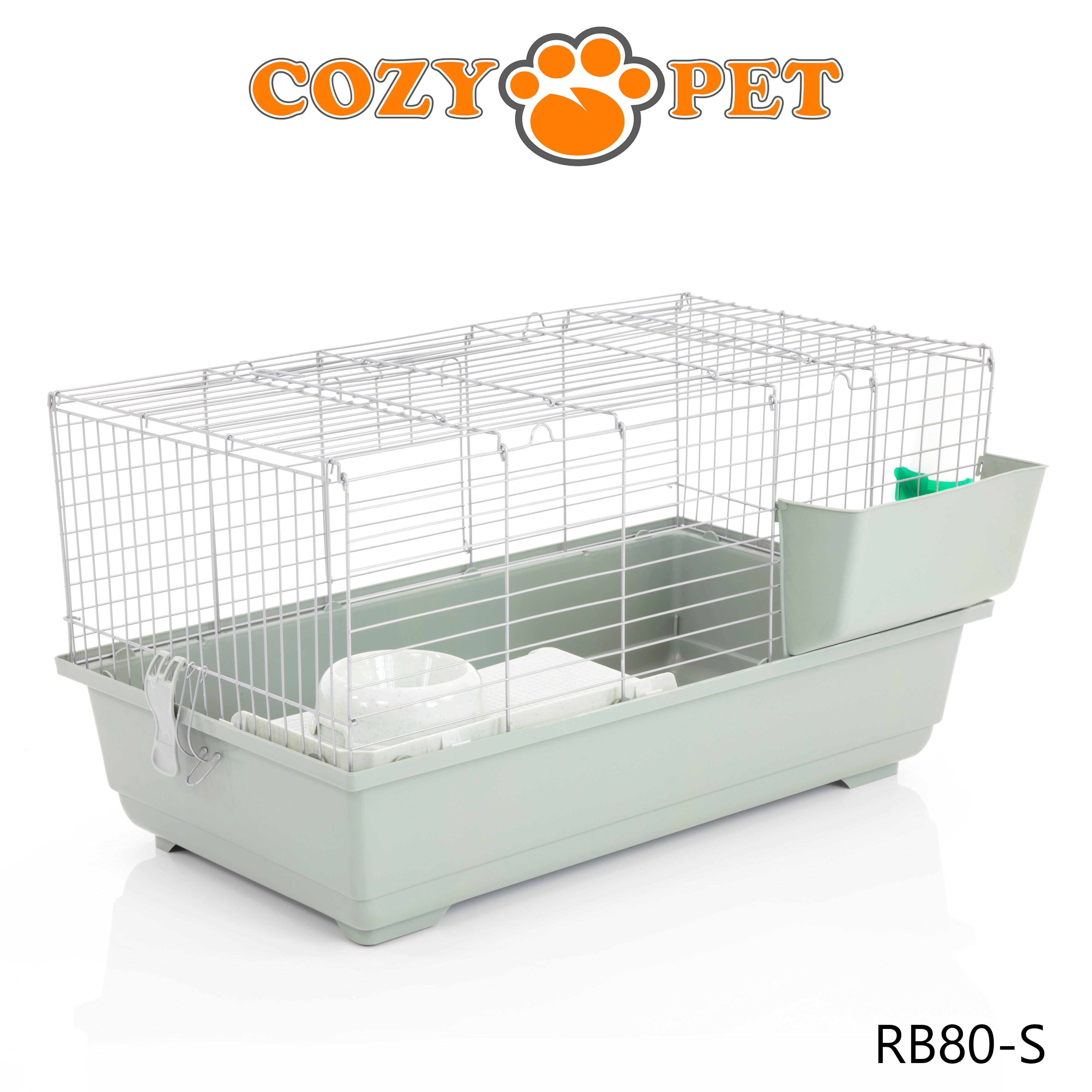 Rabbit Guinea Pig Indoor Cage by Cozy Pet 80cm for Rat, Chinchilla, Small Animals Hutch Model: RB80-S