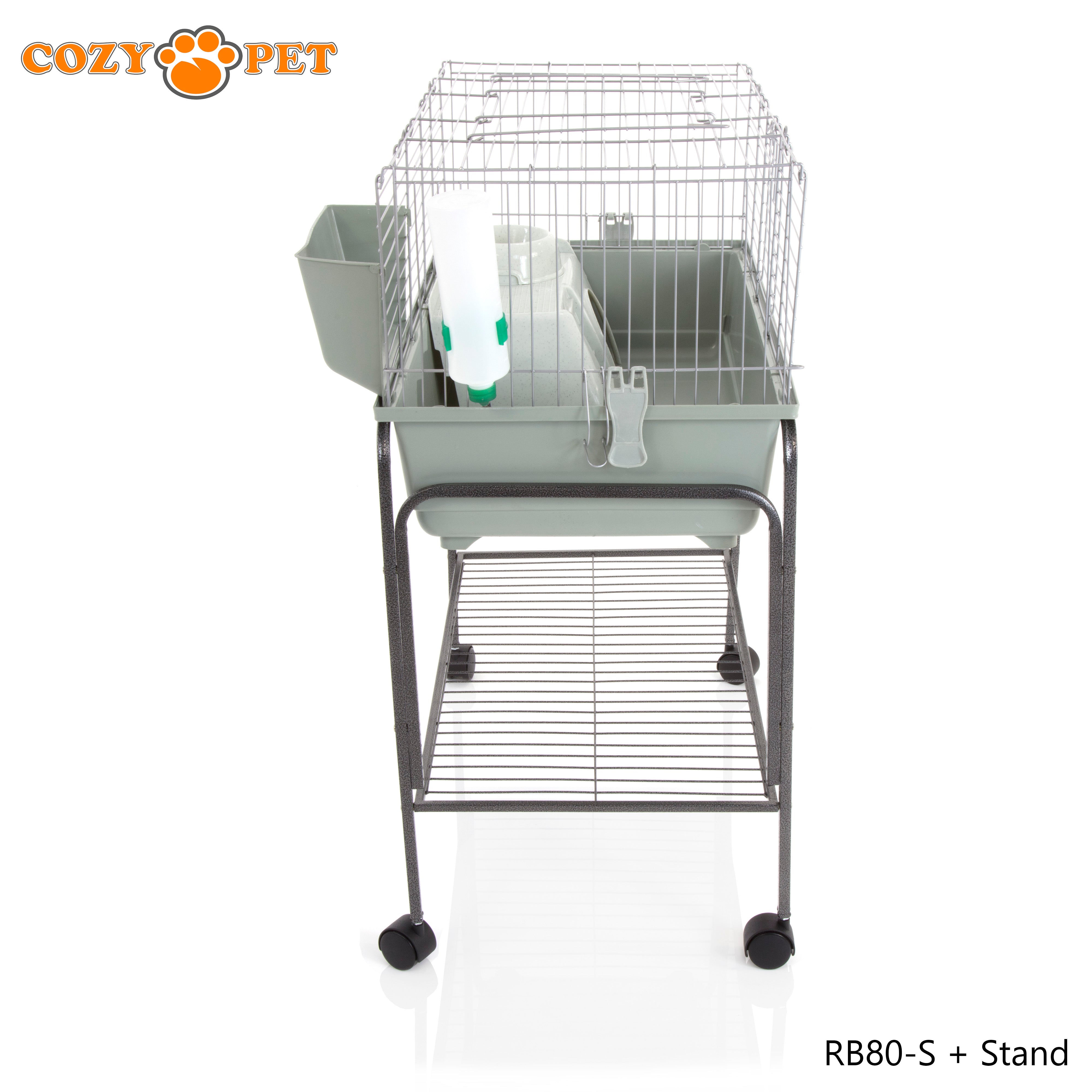 Rabbit Guinea Pig Indoor Cage by Cozy Pet 80cm with Stand for Rat, Chinchilla, Small Animals Hutch Model: RB80-S + RB80ST