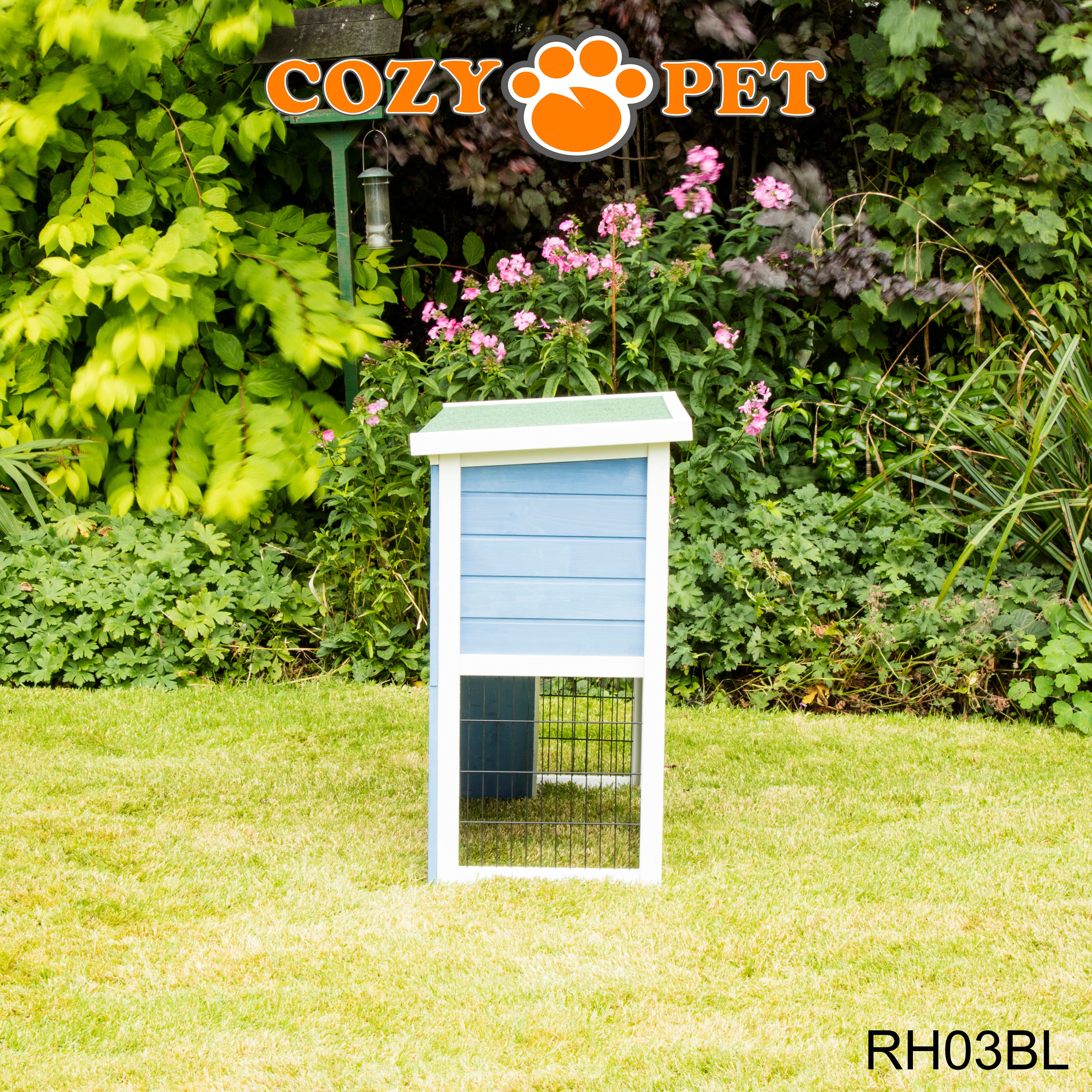 Rabbit Hutch 3ft by Cozy Pet - Blue - RH03BL