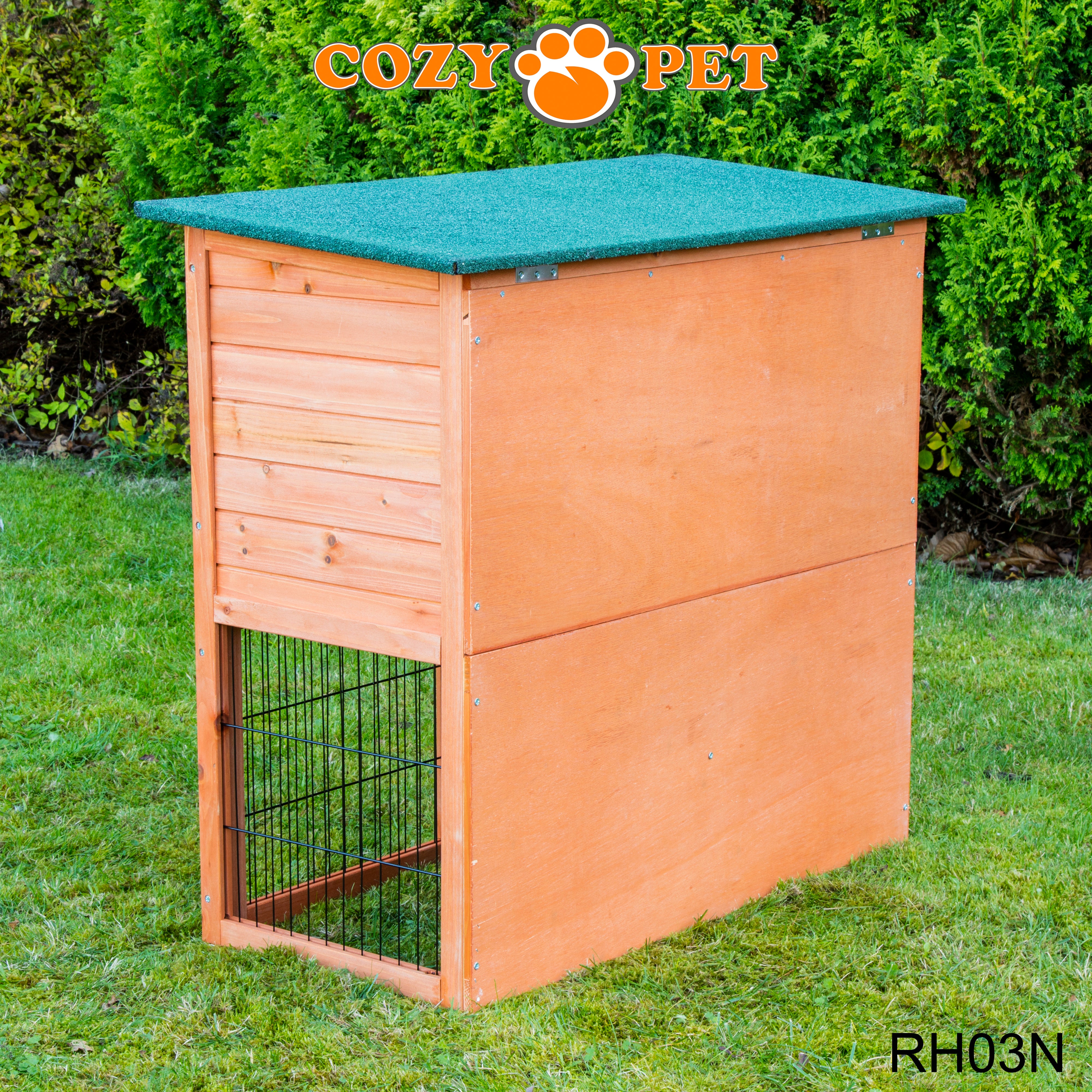 Rabbit Hutch 3ft by Cozy Pet with Cover - Natural - RH03N + RH03C