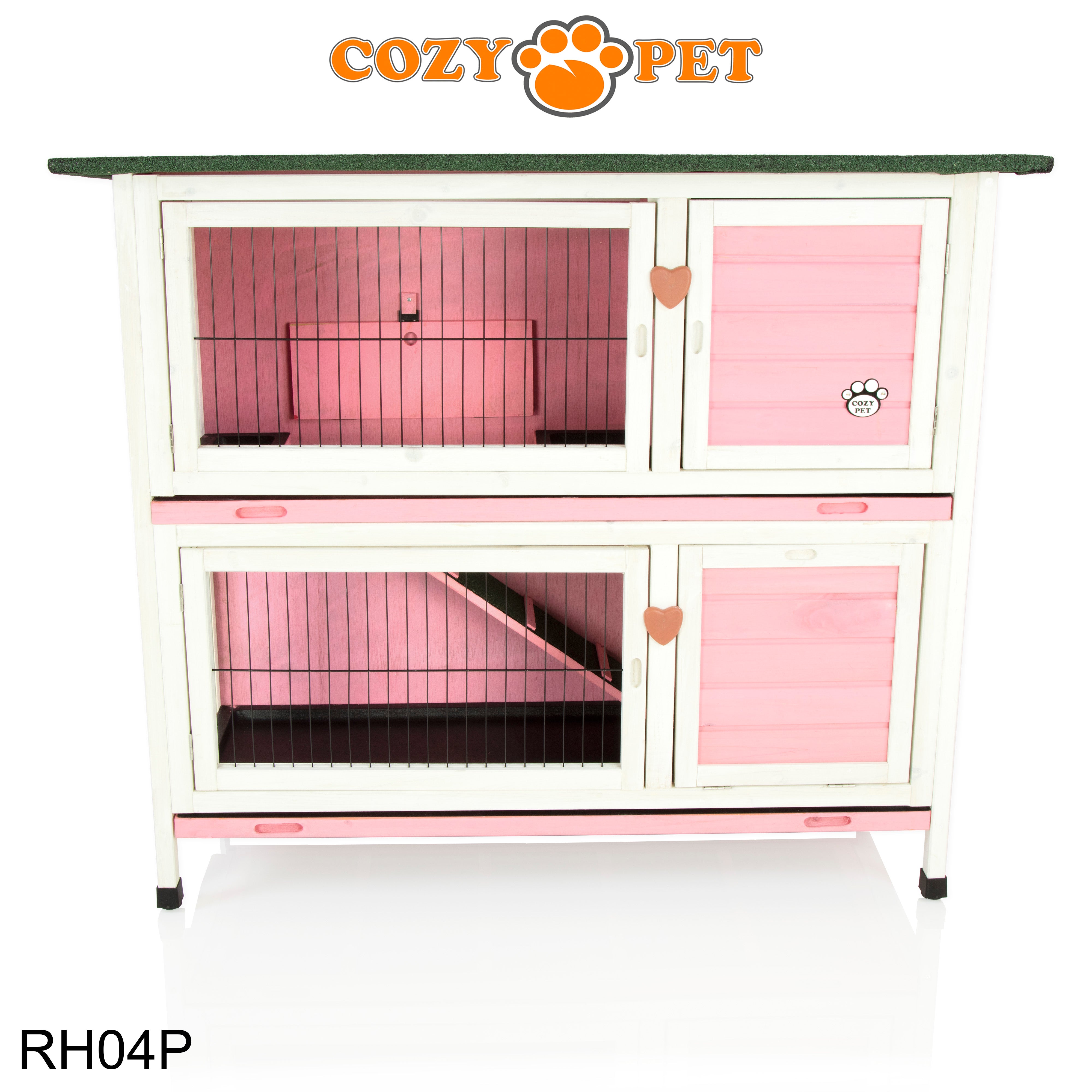 Rabbit Hutch 4ft by Cozy Pet - Pink - RH04P