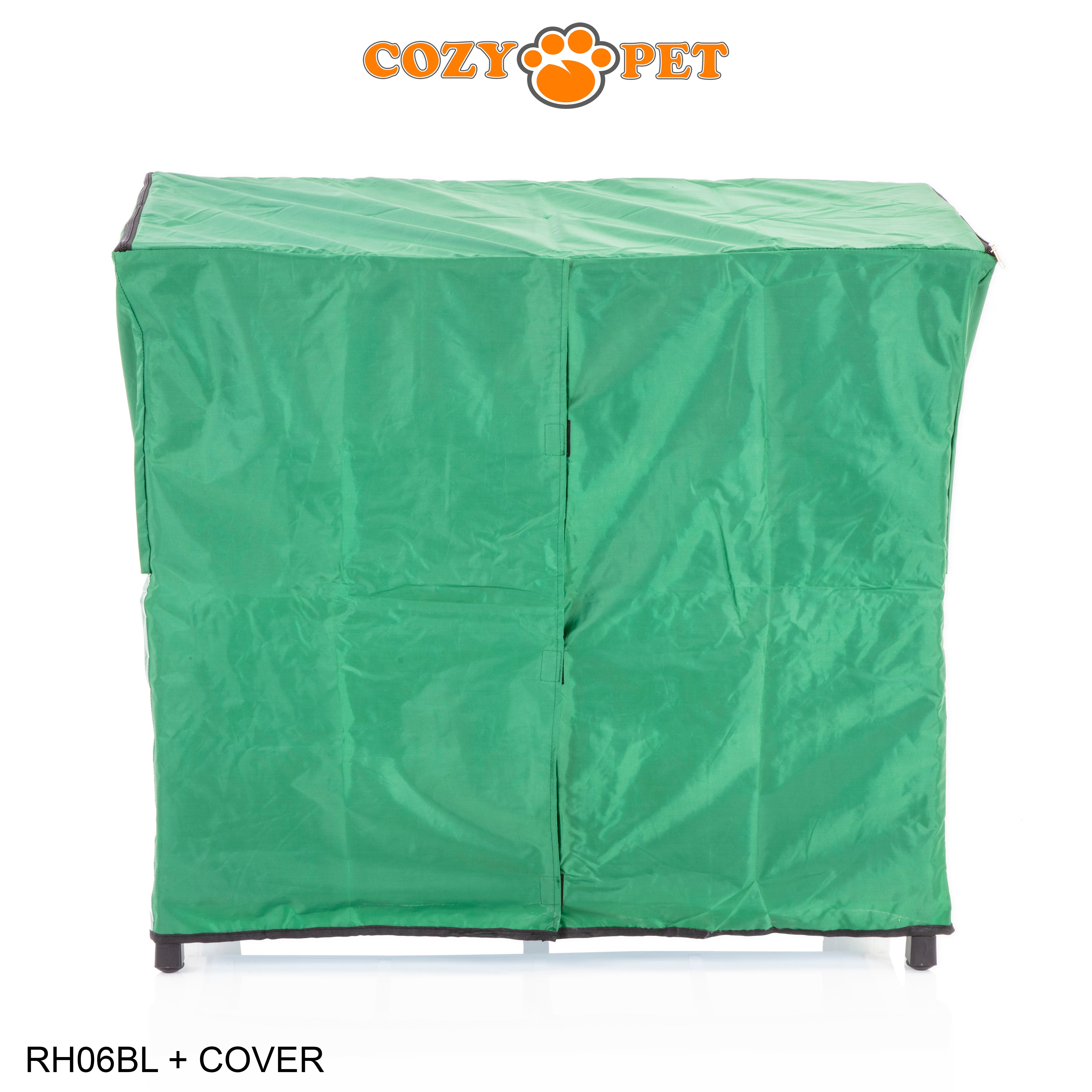 Rabbit Hutch 3ft with Cover by Cozy Pet - Blue - RH06BL + RH06C