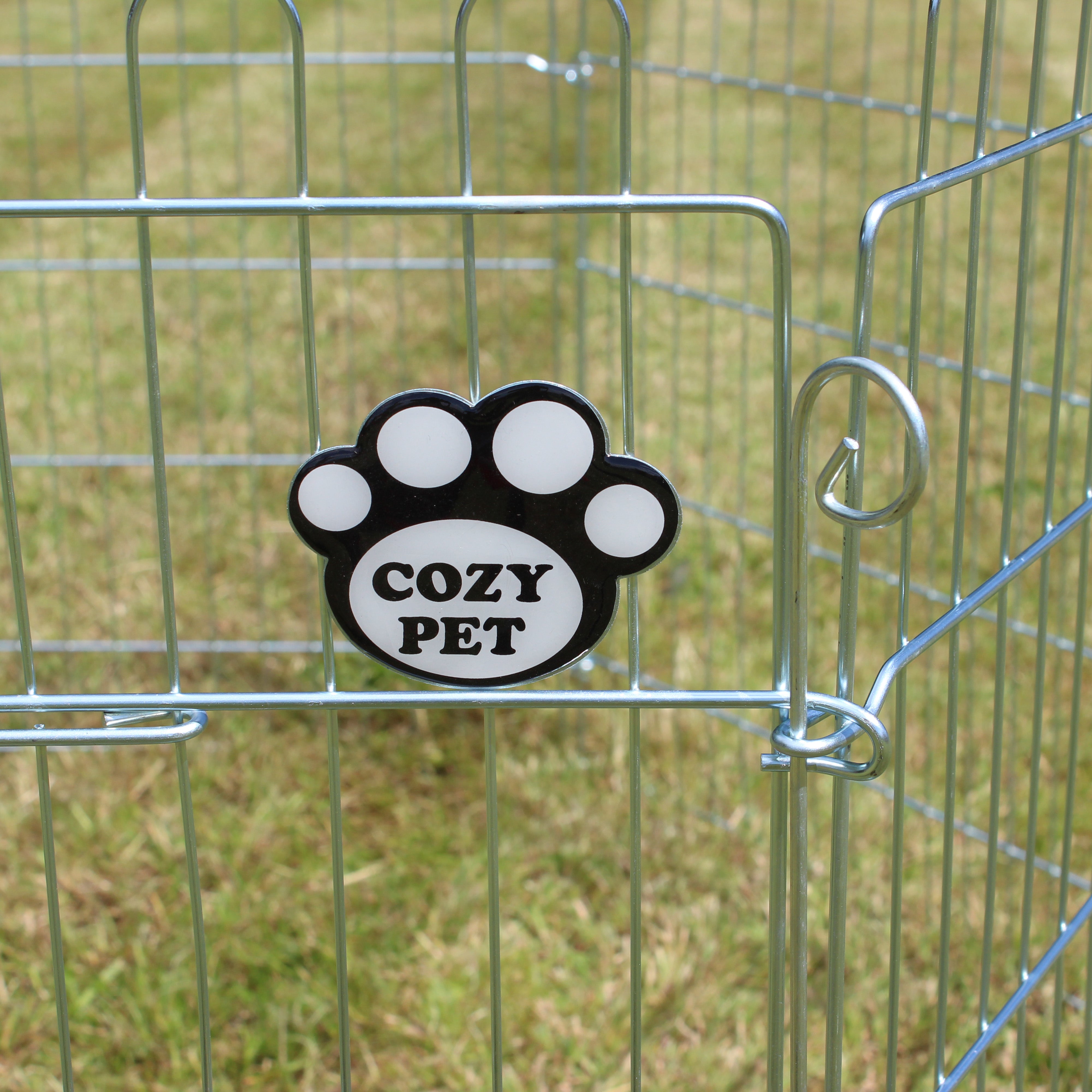 Rabbit Run 6 Panel Galvanised Playpen with Sunshade by Cozy Pet Model RR01