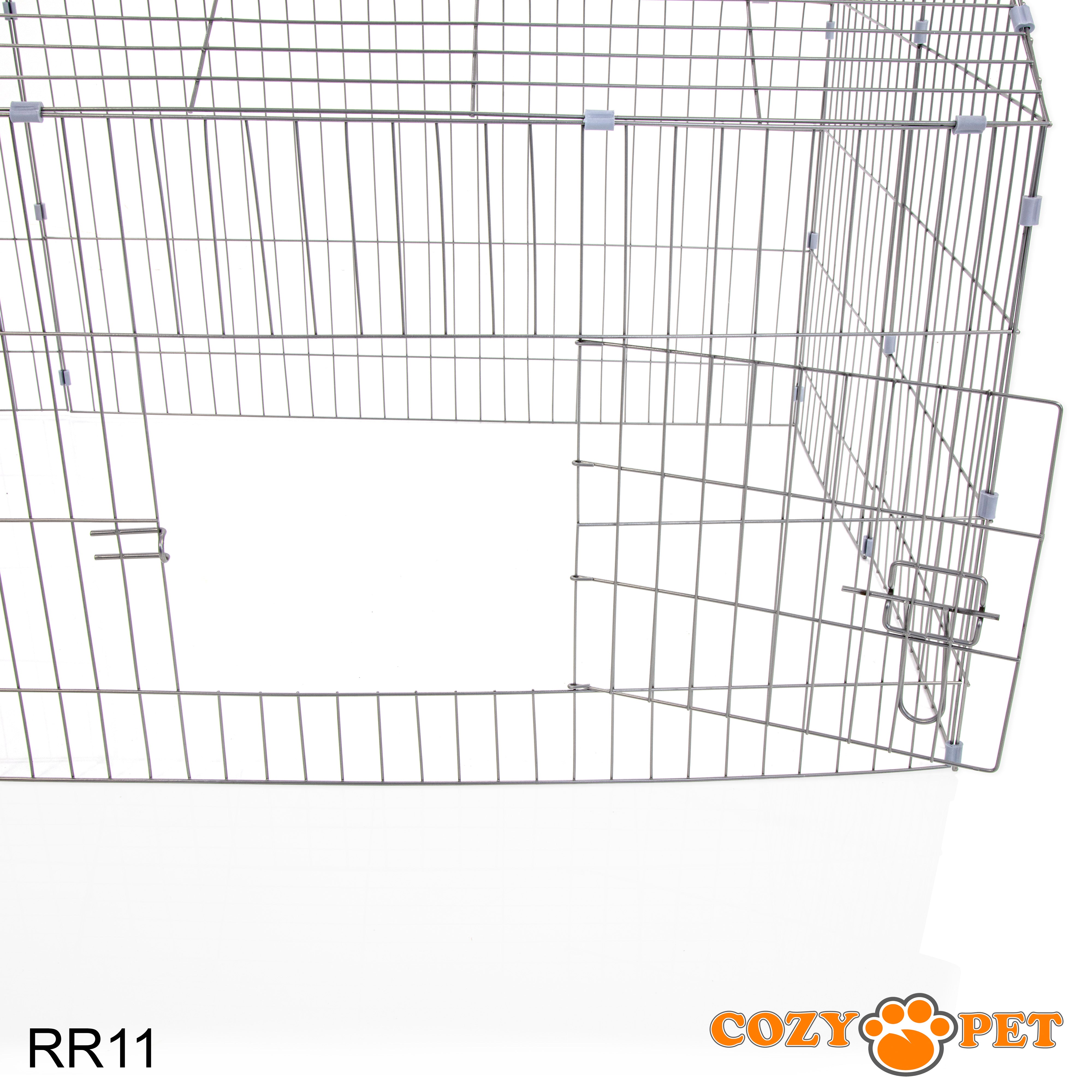 Rabbit Run with Pitched Roof and Sunshade Rectangular 2.7m Long by Cozy Pet Model RR11