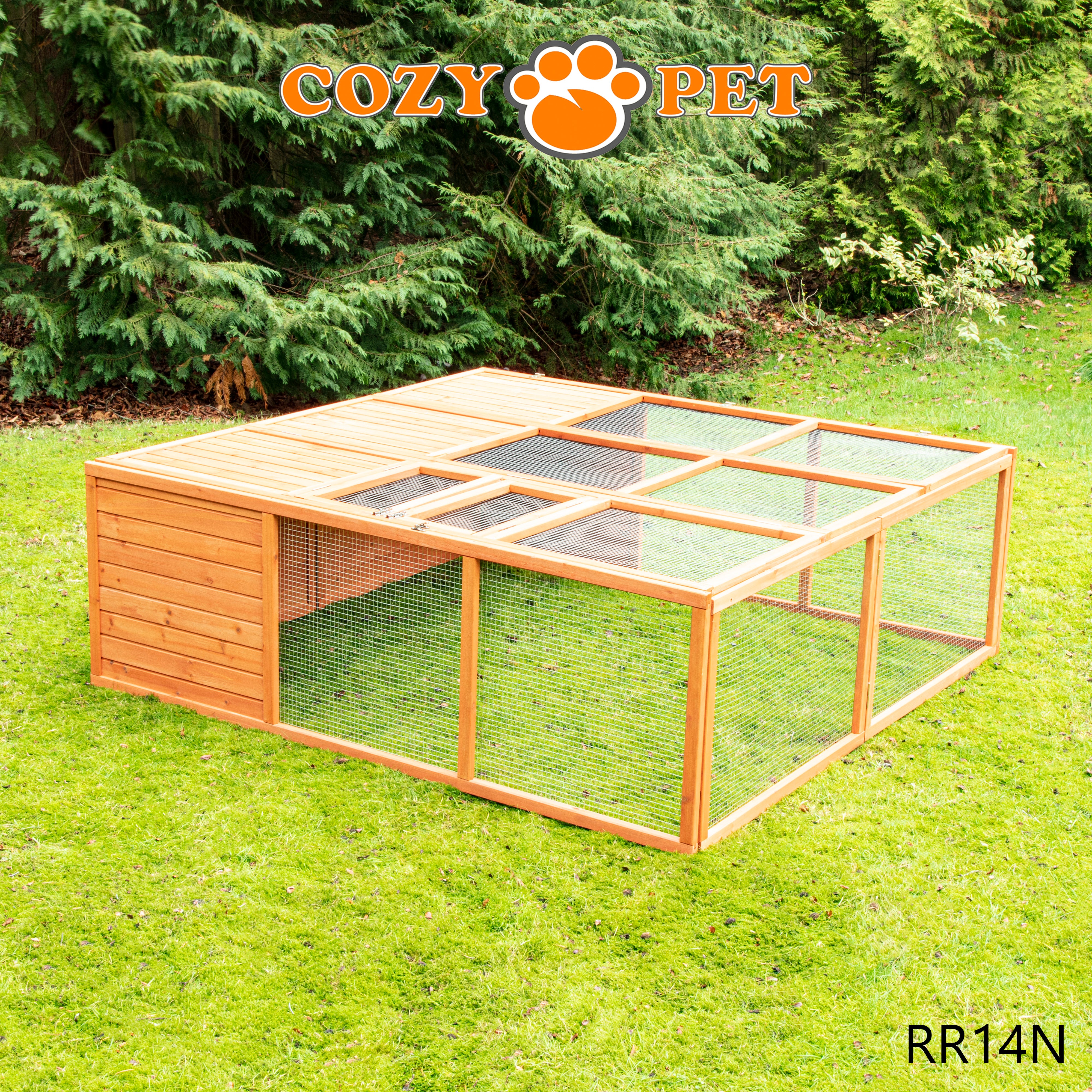 Rabbit Run Outdoor Wooden by Cozy Pet XL Chicken Coop Poultry Hutch Model RR14