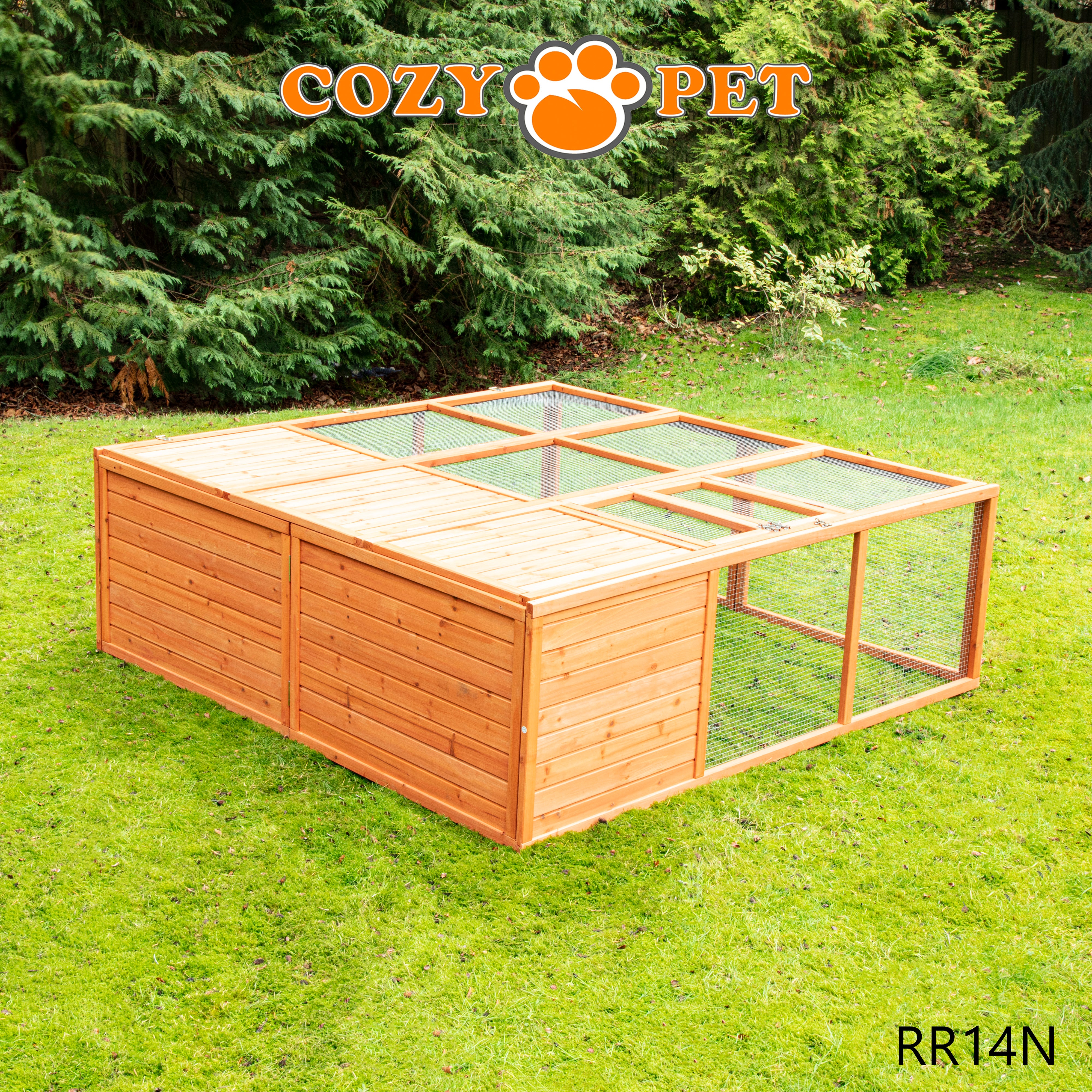 Rabbit Run Outdoor Wooden by Cozy Pet XL Chicken Coop Poultry Hutch Model RR14