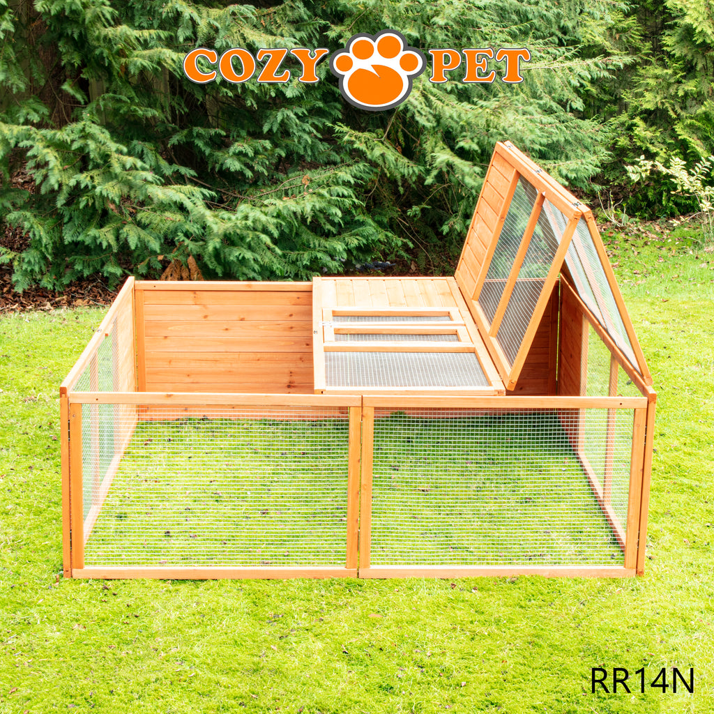 Rabbit Run Outdoor Wooden by Cozy Pet XL Chicken Coop Poultry Hutch Mo