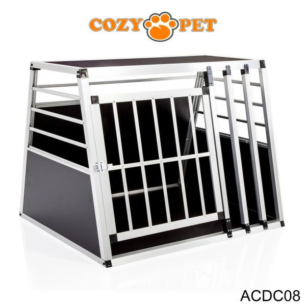 Aluminium Car Dog Cage by Cozy Pet Travel Puppy Crate Pet Carrier Transport NEW ACDC08 - RET - Customer Return 45% Discount.