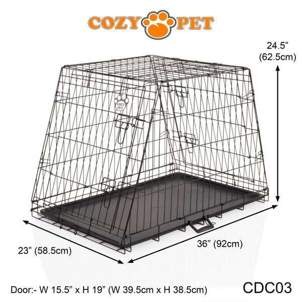 Car Dog Cage 36" by Cozy Pet Travel Puppy Crate Pet Carrier Transport CDC03