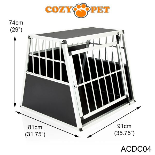 Aluminium Car Dog Cage by Cozy Pet Travel Puppy Crate Pet Carrier Transport ACDC04 - RET - Customer Return 45% Discount