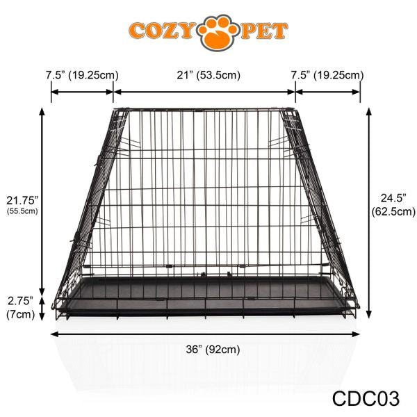 Car Dog Cage 36" by Cozy Pet Travel Puppy Crate Pet Carrier Transport CDC03