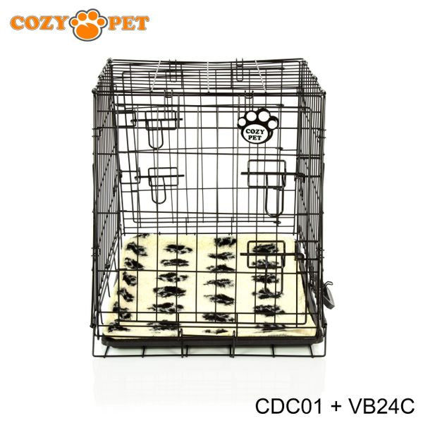 Car Dog Cage with Vet Bedding by Cozy Pet Travel Puppy Crate Pet Carrier Transport CDC01 + VB24C