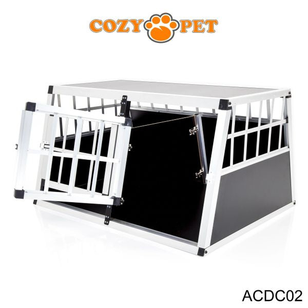 Aluminium Car Dog Cage by Cozy Pet Travel Puppy Crate Pet Carrier Transport ACDC02 - RET - Customer Return 45% Discount.