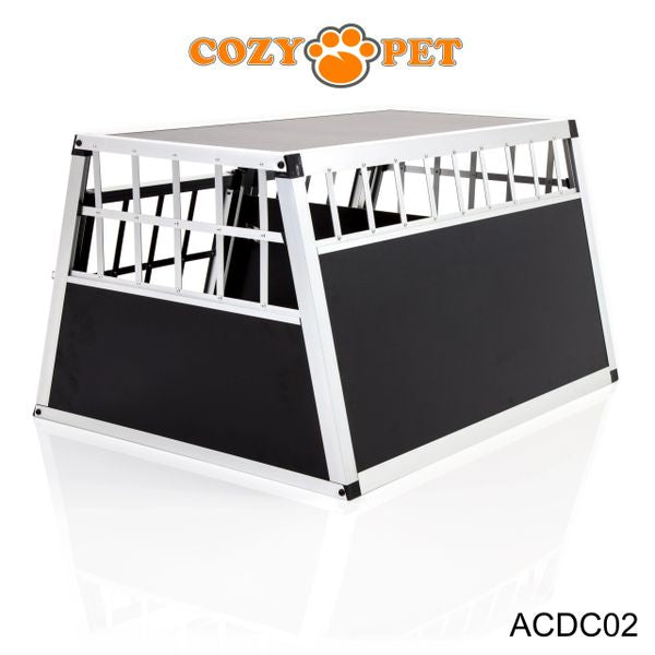 Aluminium Car Dog Cage by Cozy Pet Travel Puppy Crate Pet Carrier Transport ACDC02 - RET - Customer Return 45% Discount.