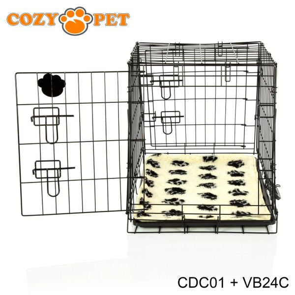 Car Dog Cage with Vet Bedding by Cozy Pet Travel Puppy Crate Pet Carrier Transport CDC01 + VB24C