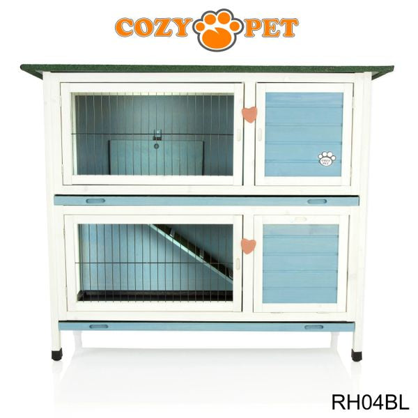 Rabbit Hutch 4ft by Cozy Pet - Blue - RH04BL