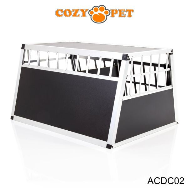 Aluminium Car Dog Cage by Cozy Pet Travel Puppy Crate Pet Carrier Transport ACDC02 - RET - Customer Return 45% Discount.