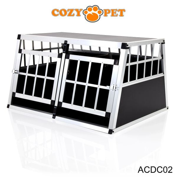 Aluminium Car Dog Cage by Cozy Pet Travel Puppy Crate Pet Carrier Transport ACDC02 - RET - Customer Return 45% Discount.