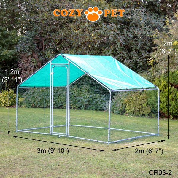 Cozy Pet Chicken Run Roof 3m wide x 2m deep - CRR01