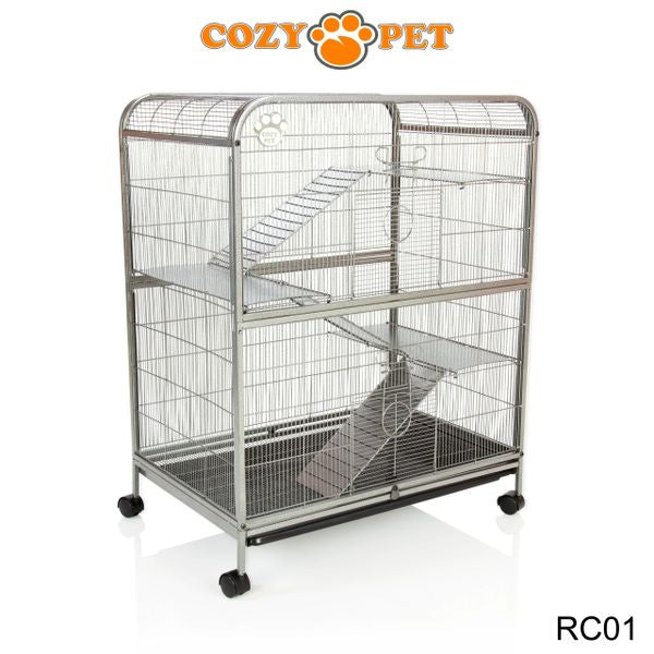 Rodent Cage for Rat, Chinchilla, Degu, Ferret by Cozy Pet 9mm Narrow Bar Spacing Model RC01