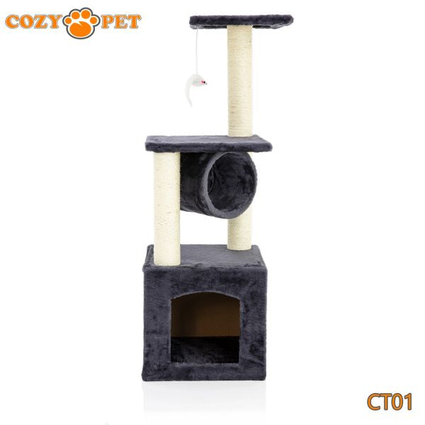 Cat Tree by Cozy Pet Deluxe Multi Level Cat Tree in Dark Grey - CT01-Dark Grey