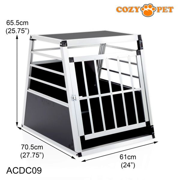 Aluminium Car Dog Cage by Cozy Pet Travel Puppy Crate Pet Carrier Transport NEW ACDC09