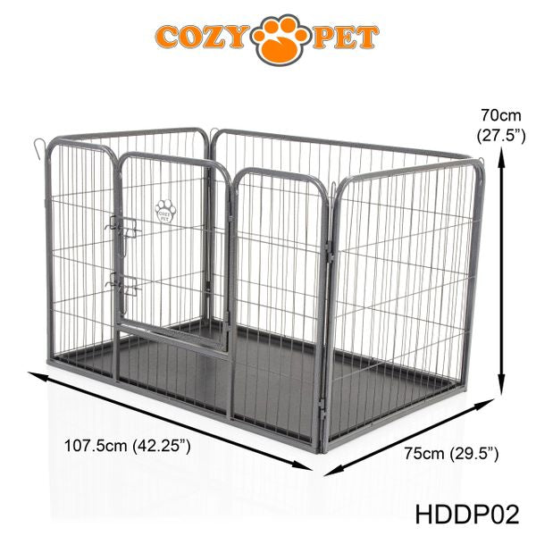 Heavy Duty Playpen with ABS Tray 70cm Tall by Cozy Pet Model HDDP02