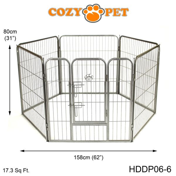 Heavy Duty Playpen 6-Sided 80cm Tall by Cozy Pet Model HDDP06-6