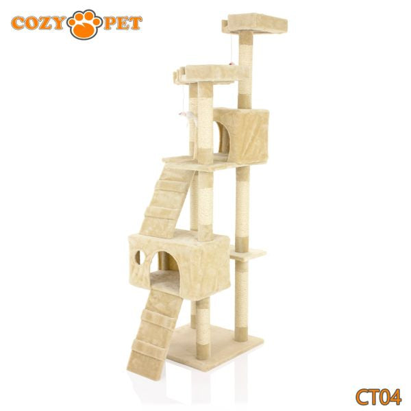 Cat Tree by Cozy Pet Large Deluxe Multi Level Cat Tree - CT04-Beige