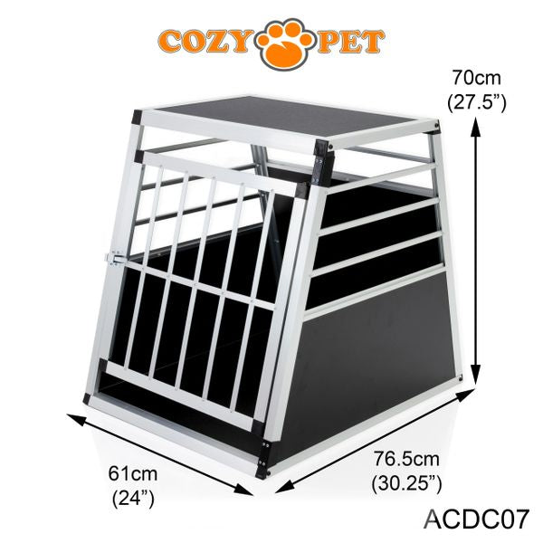 Aluminium Car Dog Cage by Cozy Pet Travel Puppy Crate Pet Carrier Transport ACDC07 - RET - Customer Return 45% Discount.