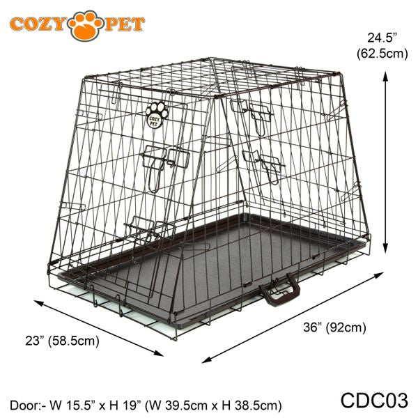 Car Dog Cage by Cozy Pet Travel Puppy Crate Pet Carrier Transport CDC03 - Customer Return 40% Discount.