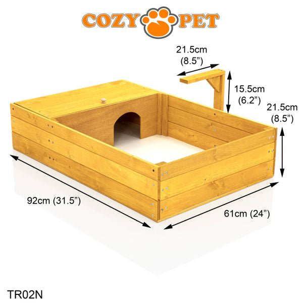 Tortoise Table by Cozy Pet Guinea Pig, Hamster, Rabbit Run - Natural - TR02N