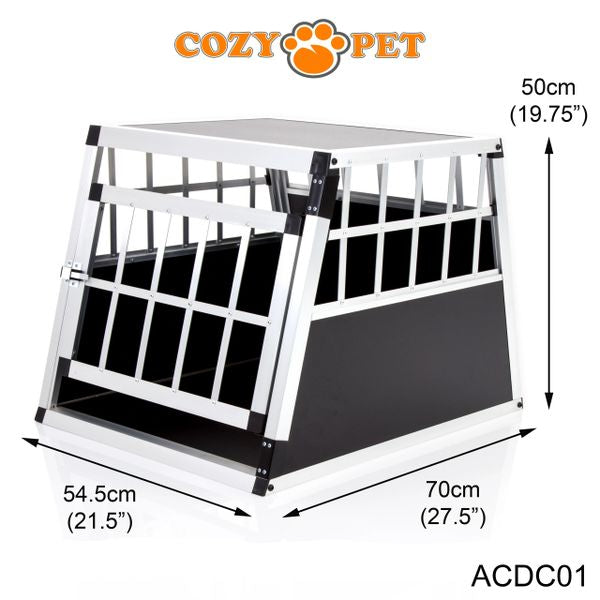 Aluminium Car Dog Cage by Cozy Pet Travel Puppy Crate Pet Carrier Transport ACDC01 - RET - Customer Return 45% Discount.