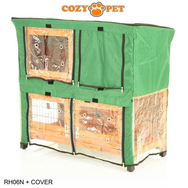 Rabbit Hutch 3ft with Cover by Cozy Pet - Natural - RH06N + RH06C