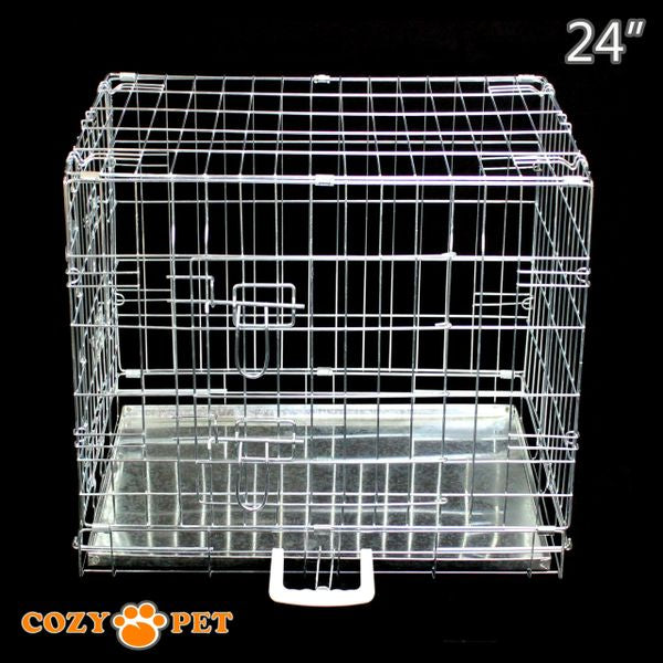 24" Cozy Pet Dog Cage in Silver DC24S - Customer Return 30% Discount.