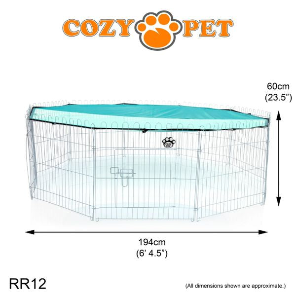 Rabbit Run 10 Panel Playpen with Sunshade by Cozy Pet Model RR12 - Customer Return 35% Discount.