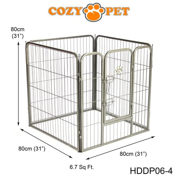 Heavy Duty Playpen 4-Sided 80cm Tall by Cozy Pet Model HDDP06-4