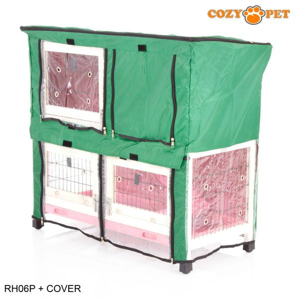 Rabbit Hutch 3ft with Cover by Cozy Pet - Pink - RH06P + RH06C