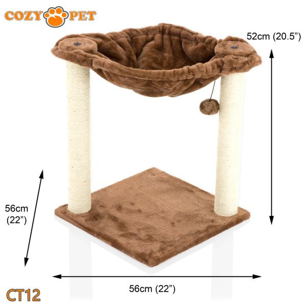 Cat Tree by Cozy Pet Deluxe Multi Level Cat Hammock - CT12-Choc