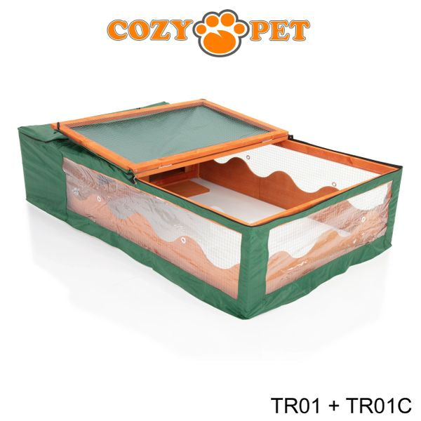 Tortoise Run with Cover by Cozy Pet Guinea Pig, Hedgehog, Rabbit Run - Natural - TR01N + TR01C