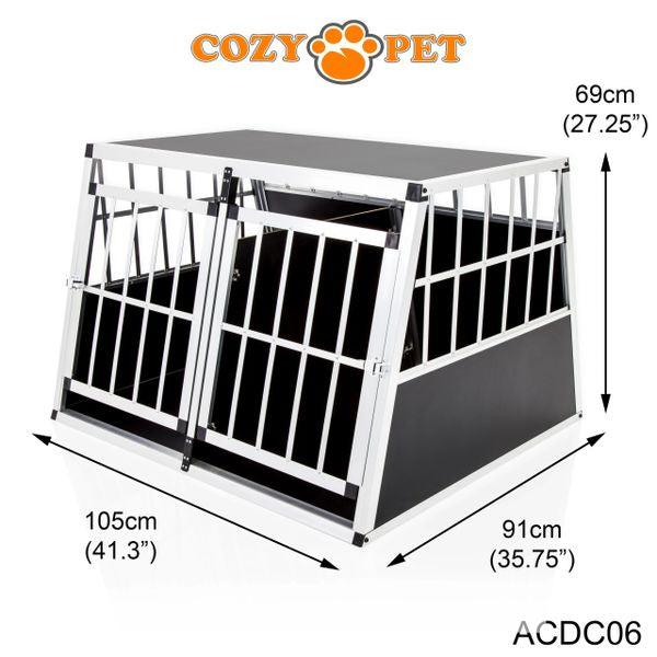 Aluminium Car Dog Cage by Cozy Pet Travel Puppy Crate Pet Carrier Transport ACDC06